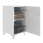 Ντουλάπι με κλειδαριά Rene Megapap χρώμα λευκό 29x29x68εκ. - Image 2