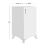 Ντουλάπι με κλειδαριά Rene Megapap χρώμα λευκό 29x29x68εκ. - Image 5