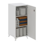 Ντουλάπι με κλειδαριά Zehra Megapap χρώμα λευκό 30x32x88εκ. - Image 2