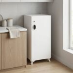 Ντουλάπι με κλειδαριά Zehra Megapap χρώμα λευκό 30x32x88εκ. - Image 3