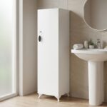 Ντουλάπι με κλειδαριά Zehra Megapap χρώμα λευκό 30x32x128εκ.