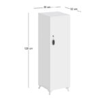 Ντουλάπι με κλειδαριά Zehra Megapap χρώμα λευκό 30x32x128εκ. - Image 5