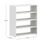 Παπουτσοθήκη Goya Megapap χρώμα λευκό 70x30x80εκ. - Image 3