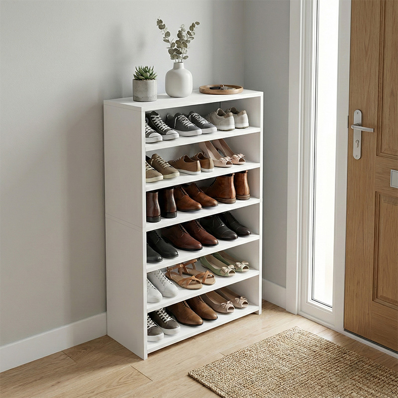 GP026-01631-0 Παπουτσοθήκη Goya Megapap χρώμα λευκό 70x30x120εκ. - Image 1