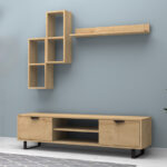 Σύνθεση τηλεόρασης Lonsa Megapap χρώμα φυσικό οξιάς 160x35x40εκ. - Image 4