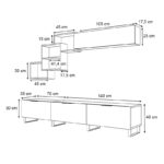 Σύνθεση τηλεόρασης Heydar Megapap χρώμα γκρι σκυροδέματος 210x35x40εκ. - Image 6