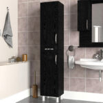 Ντουλάπι κουζίνας - μπάνιου Selina Megapap χρώμα sencron black 35x31x179εκ. - Image 4