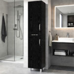 Ντουλάπι κουζίνας - μπάνιου Selina Megapap χρώμα sencron black 35x31x179εκ. - Image 7