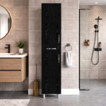 Ντουλάπι κουζίνας - μπάνιου Selina Megapap χρώμα sencron black 35x31x179εκ. - Image 8