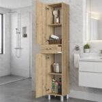 Ντουλάπι κουζίνας - μπάνιου Selina Megapap χρώμα sapphire oak 35x31x179εκ. - Image 6