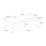 Τραπεζάκι σαλονιού Roy Megapap με σερβιτόρο χρώμα λευκό εφέ μαρμάρου 121x69x40εκ. - Image 11