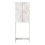 Έπιπλο πλυντηρίου Romme Megapap χρώμα λευκό εφέ μαρμάρου 65x27,1x180εκ. - Image 11