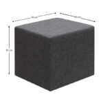 Σκαμπώ Linda Megapap υφασμάτινο χρώμα ανθρακί 40x40x40εκ. - Image 4