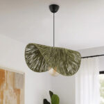 Φωτιστικό οροφής Taco Megapap E27 γιούτα μονόφωτο χρώμα πράσινο 51x36x55εκ. - Image 2