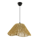 Φωτιστικό οροφής Sukne Megapap E27 γιούτα μονόφωτο χρώμα camel Ø35x60εκ. - Image 2