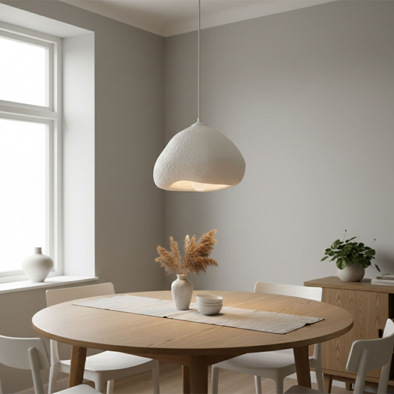 GP052-02471-0 Φωτιστικό οροφής Lora Megapap E27 fiberglass μονόφωτο χρώμα λευκό 32x28x120εκ. - Image 1