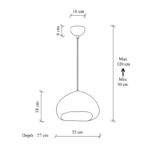 Φωτιστικό οροφής Loval Megapap E27 fiberglass μονόφωτο χρώμα λευκό 32x27x120εκ. - Image 5