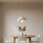 Φωτιστικό οροφής Luna Megapap E27 fiberglass μονόφωτο χρώμα λευκό 30x21x120εκ.