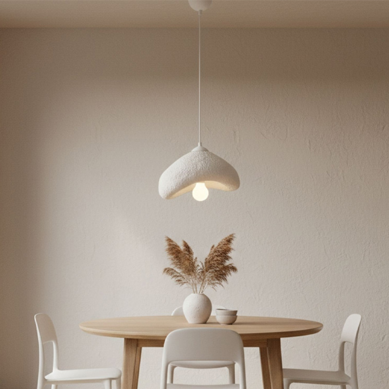 GP052-02491-0 Φωτιστικό οροφής Luna Megapap E27 fiberglass μονόφωτο χρώμα λευκό 30x21x120εκ. - Image 1