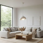 Φωτιστικό οροφής Luna Megapap E27 fiberglass μονόφωτο χρώμα λευκό 30x21x120εκ. - Image 2