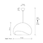Φωτιστικό οροφής Loval Megapap E27 fiberglass μονόφωτο χρώμα λευκό 50x44x120εκ. - Image 5