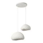 Φωτιστικό οροφής Loval Megapap E27 fiberglass δίφωτο χρώμα λευκό Ø70x115εκ. - Image 4