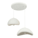 Φωτιστικό οροφής Luna Megapap E27 fiberglass δίφωτο χρώμα λευκό Ø70x115εκ. - Image 4