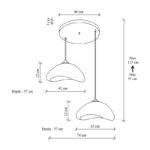 Φωτιστικό οροφής Luna Megapap E27 fiberglass δίφωτο χρώμα λευκό Ø74x115εκ. - Image 5