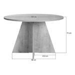 Τραπέζι Virela Megapap χρώμα travertine Ø120x75εκ. - Image 8