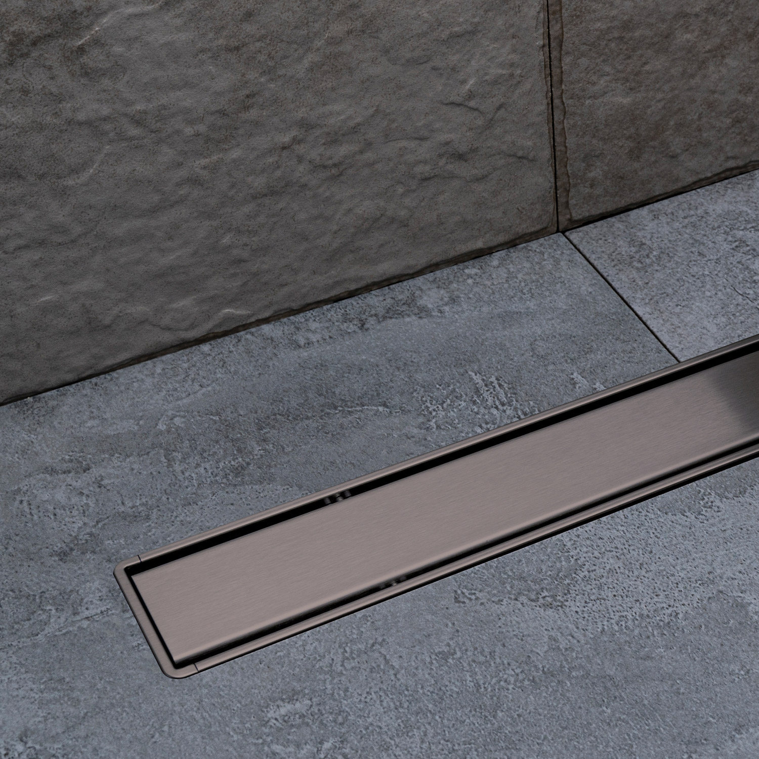 KPRI65-GM Σιφόνι δαπέδου από ανοξείδωτο ατσάλι Gun Metal Compact PRIMO KARAG 65cm - Image 1