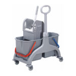 Καρότσι Σφουγγαρίσματος Διπλό Πλαστικό 2x25L – Με Πλαϊνό Χερούλι, Γερμανικών Προδιαγραφών (75x45x95 cm)