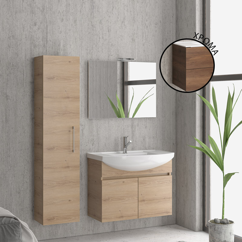 NBIA808702_1 Βάση με δύο πόρτες Brown 8702 NEW BIANNA 80 KARAG 77x35x63cm - Image 1