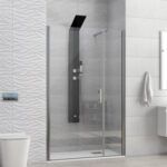 Καμπίνα από τοίχο σε τοίχο με διάφανο κρύσταλλο S 5 ALTO Cromo KARAG 165x200cm (σταθερό 90cm)