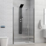 Καμπίνα από τοίχο σε τοίχο με διάφανο κρύσταλλο S 5 ALTO Cromo KARAG 175x200cm (σταθερό 90cm)