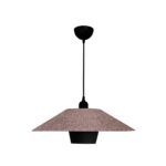 GLOBOSTAR® STORM 203-0294 Μοντέρνο Κρεμαστό Φωτιστικό Οροφής με Ντουί 1 x E27 AC 220-240V IP20 - Μαύρο &  Μπεζ - Μ50 x Π50 x Υ24cm - Image 2