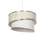 GLOBOSTAR® SONIA 203-0117 Μοντέρνο Κρεμαστό Φωτιστικό Οροφής με Ντουί 1 x E27 AC 220-240V IP20 - Λευκό & Χρυσό - Μ30 x Π30 x Υ24cm - Image 2