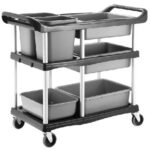 Καρότσι Εστιατορίου Περισυλλογής με Κάδους – Επαγγελματικό 104x46x91 cm