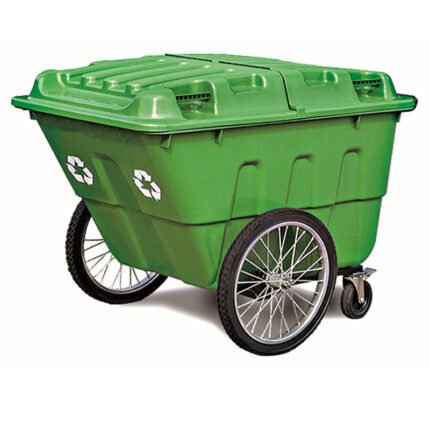 Κάδος – καρότσι περισυλλογής απορριμάτων 400 L, πλαστικός με πεντάλ ανατροπής