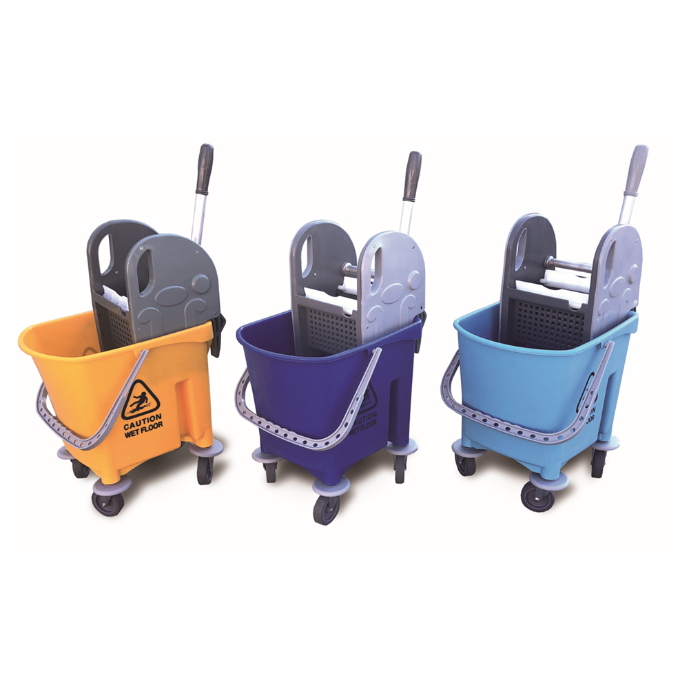 ΚΣ10 Καρότσι Σφουγγαρίσματος Μονό Πλαστικό 25L – Με Ενισχυμένη Πρέσσα & Αθόρυβες Ρόδες - Image 1