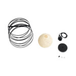 GLOBOSTAR® CARTER 00961 Μοντέρνο Κρεμαστό Φωτιστικό Οροφής με Ντουί 1 x E27 AC 220-240V IP20 - Μαύρο & Μπεζ - Μ32 x Π32 x Υ25cm - Image 10