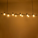 GLOBOSTAR® ALFREDA 01242 Μοντέρνο Κρεμαστό Φωτιστικό Οροφής με Ντουί 10 x E27 AC 220-240V IP20 - Μαύρο - Μ140 x Π18 x Υ7cm - Image 3