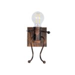 GLOBOSTAR® LITTLE MAN 01592 Μοντέρνο Φωτιστικό Τοίχου - Απλίκα με Ντουί 1 x E27 AC 220-240V IP20 - Χάλκινο - Μ12 x Π19 x Υ17cm - Image 5