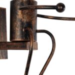 GLOBOSTAR® LITTLE MAN 01592 Μοντέρνο Φωτιστικό Τοίχου - Απλίκα με Ντουί 1 x E27 AC 220-240V IP20 - Χάλκινο - Μ12 x Π19 x Υ17cm - Image 7