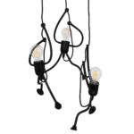 GLOBOSTAR® FIGURE 10001655 Παιδικό Κρεμαστό Φωτιστικό Οροφής με Ντουί 3 x E27 AC 220-240V IP20 - Μαύρο - Μ45 x Π45 x Υ40cm - Image 2