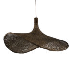 GLOBOSTAR® CUBA 01722 Boho Κρεμαστό Φωτιστικό Οροφής με Ντουί 1 x E27 AC 220-240V IP20 - Καφέ - Μ63 x Π63 x Υ32cm - Image 2