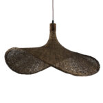 GLOBOSTAR® CUBA 01722 Boho Κρεμαστό Φωτιστικό Οροφής με Ντουί 1 x E27 AC 220-240V IP20 - Καφέ - Μ63 x Π63 x Υ32cm - Image 5