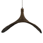 GLOBOSTAR® CUBA 01722 Boho Κρεμαστό Φωτιστικό Οροφής με Ντουί 1 x E27 AC 220-240V IP20 - Καφέ - Μ63 x Π63 x Υ32cm - Image 9