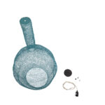 GLOBOSTAR® KENTUCKY 02355 Vintage Κρεμαστό Φωτιστικό Οροφής με Ντουί 1 x E27 AC 220-240V IP20 - Τιρκουάζ - Μ60 x Π60 x Υ90cm - Image 11