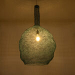 GLOBOSTAR® KENTUCKY 02355 Vintage Κρεμαστό Φωτιστικό Οροφής με Ντουί 1 x E27 AC 220-240V IP20 - Τιρκουάζ - Μ60 x Π60 x Υ90cm - Image 3