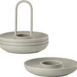 Zone Denmark Αυγοθήκες Με Βάση Σετ 4 Τμχ Φ11,2x9,5 - Singles Mud